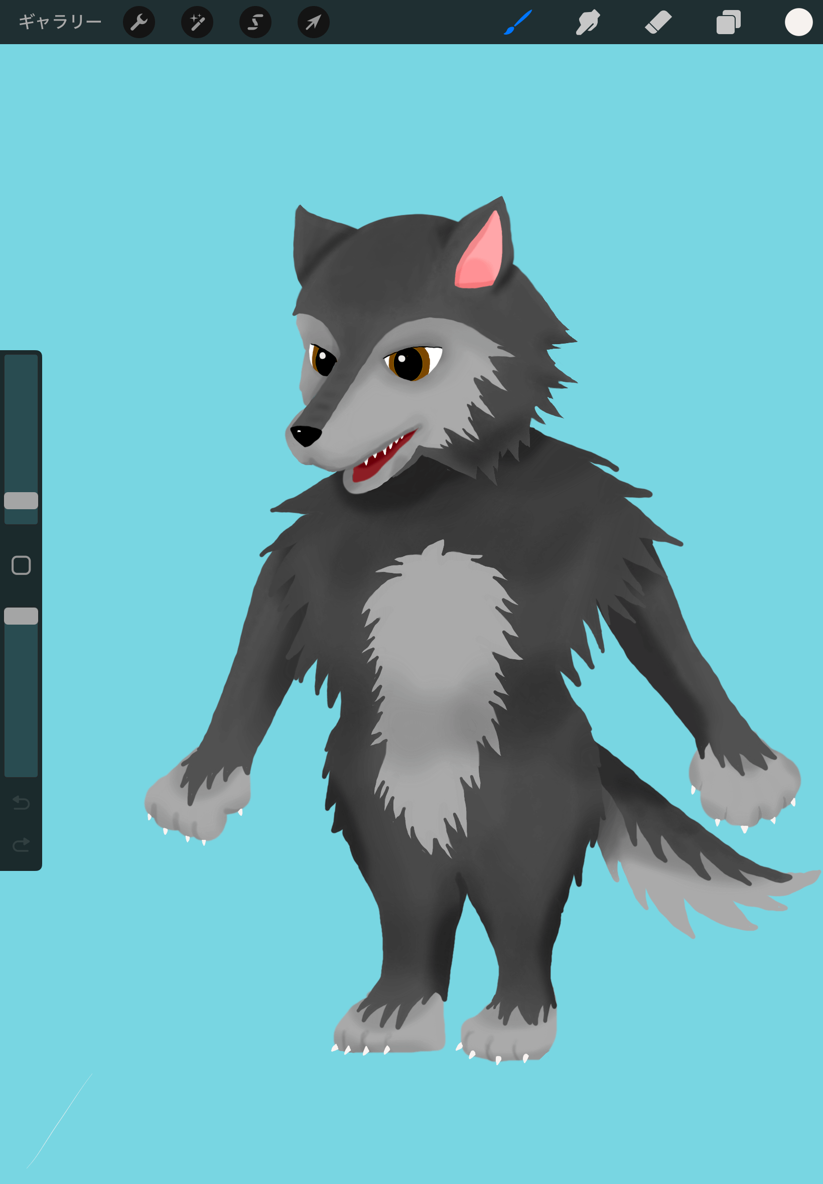 Wolf Character Colored